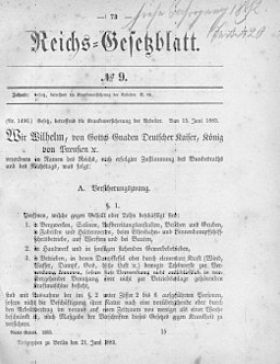 Auszug aus dem Reichsgesetzblatt Nr. 9
